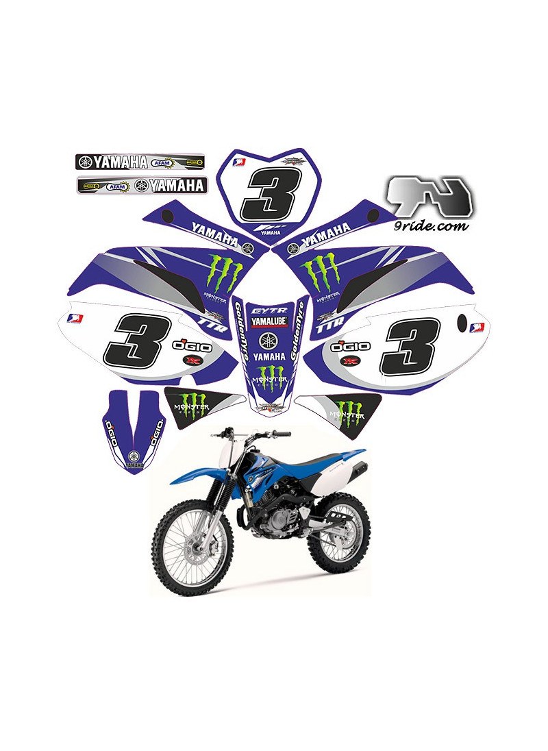 Kit déco Yamaha TTR-125 2008-2009-2010-2011-2012-2013-2014 sur 9ride.com