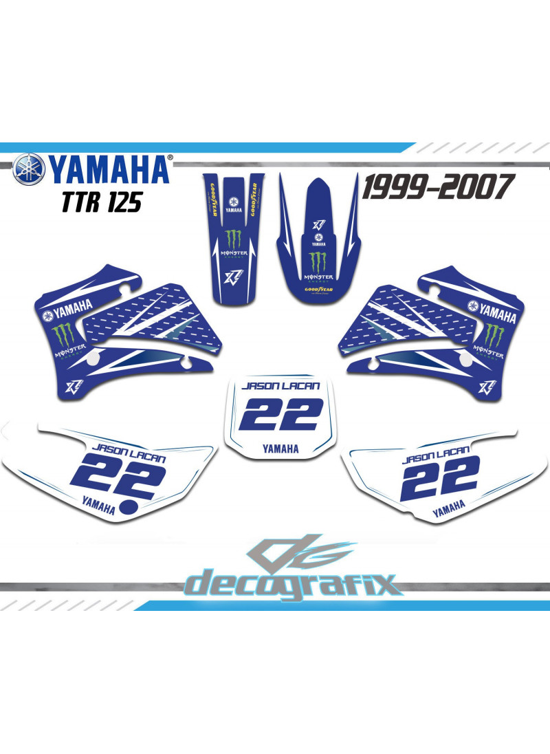Kit déco TTR125 Yamaha 125TTR de 1999-2008 decografix sur xride.fr