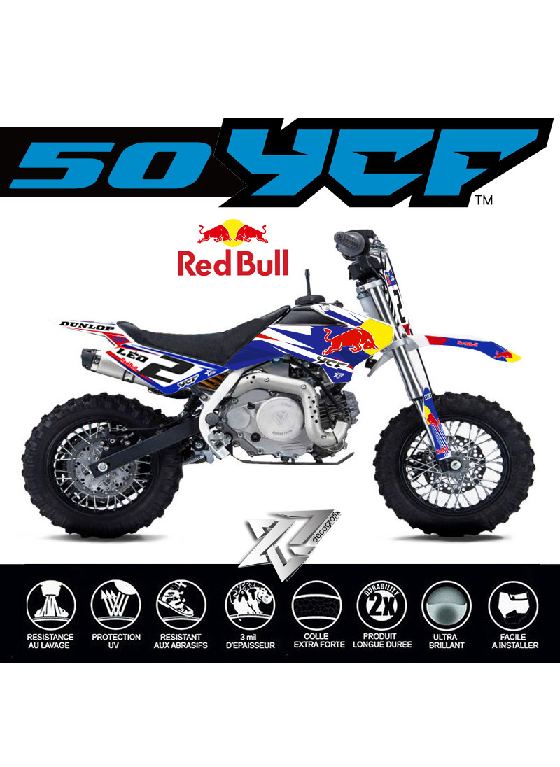 Kit deco RED BULL complet YCF 50 A - E