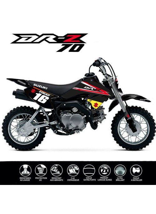 Kit décografix pour motos SUZUKI DR-Z70 DRZ70 Noir OEM Style BLACK