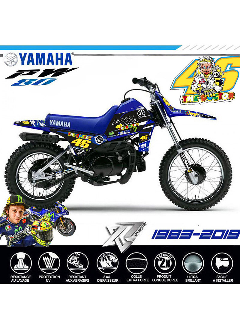 Kit déco Rockstar pour moto cross YAMAHA PW 50 PW50 piwi pee wee toutes années 