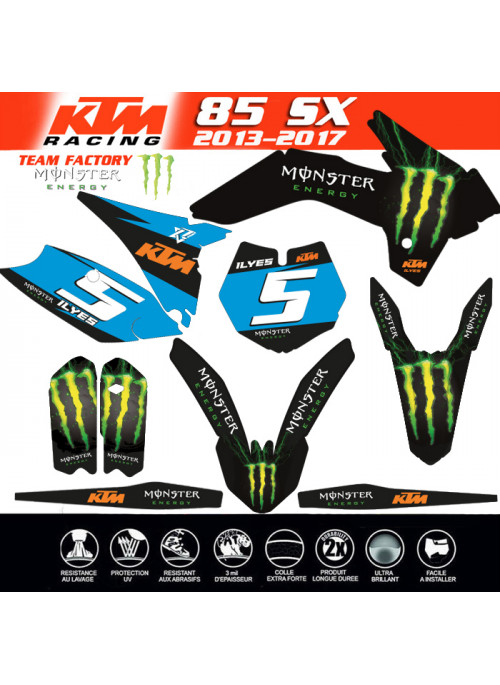 Kit déco KTM 85 SX MONSTER ENERGY de 2013 à 2017 Decografix