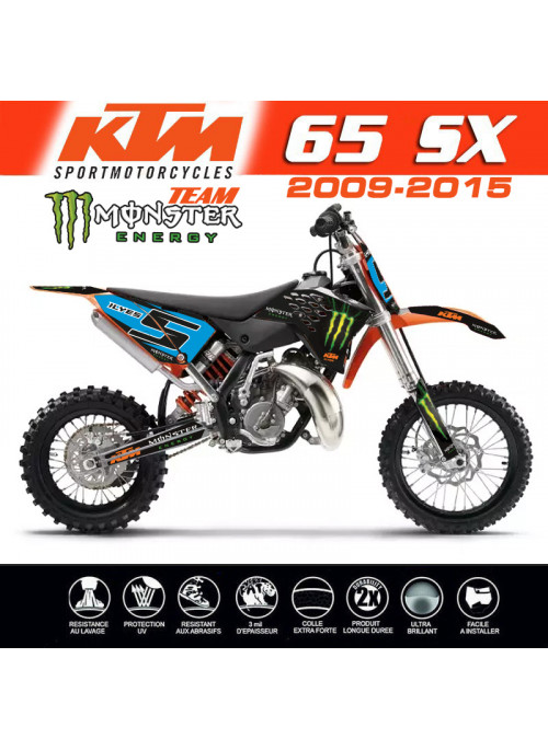 Kit déco KTM 65 SX MONSTER ENERGY 2009-2015