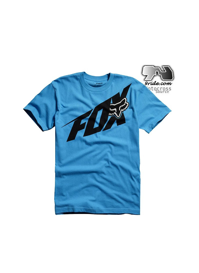 T shirt fox racing Superfast Bleu